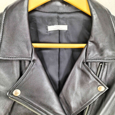 アイテムズアーバンリサーチ ITEMS URBAN RESEARCH lamb leather ラムレザーダブルライダースジャケット レディース S