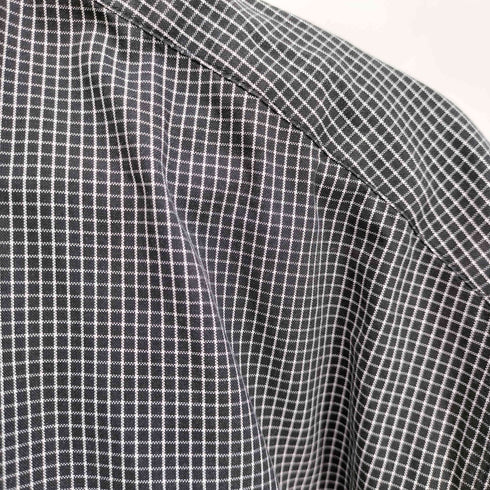 エディーバウアー Eddie Bauer 00S 白タグ WRINKLE RESISTANT グラフチェック B/D L/S シャツ メンズ import:XL