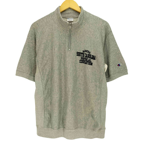 チャンピオン Champion リバースウィーブ ショートスリーブハーフジップスウェットシャツ メンズ JPN:M