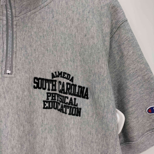 チャンピオン Champion リバースウィーブ ショートスリーブハーフジップスウェットシャツ メンズ JPN:M
