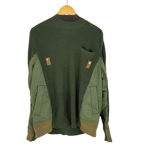 サカイ Sacai MA-1ドッキング モックニット コットン メンズ JPN:3