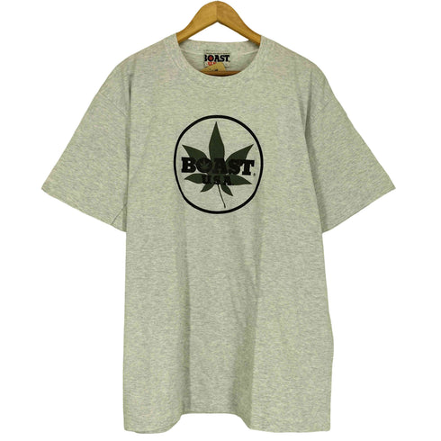 BOAST U.S.A. MADE IN JAPAN 袖裾シングル フロントプリントクルーネックTシャツ メンズ L