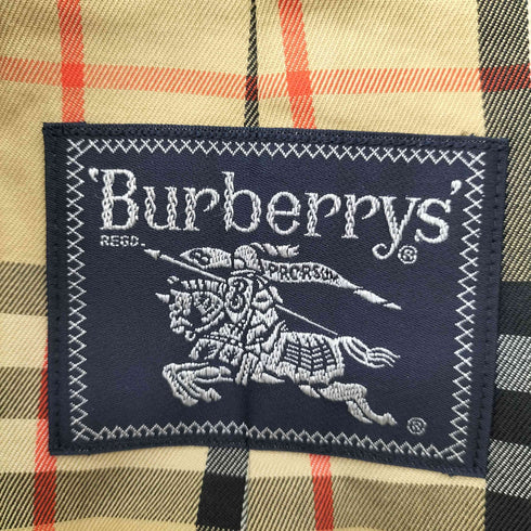 バーバリーズ BURBERRYS 80-90S OLD 裏地ノバチェック ガンフラップ付き ダブル トレンチ コート レディース