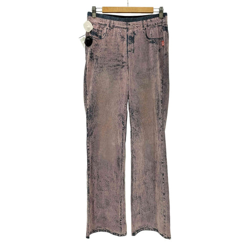 ディーゼル DIESEL 25SS P-NERV ブリーチ トロンプルイユ フロッキー 加工 スウェット トラック パンツ レディース M