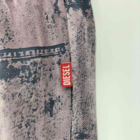 ディーゼル DIESEL 25SS P-NERV ブリーチ トロンプルイユ フロッキー 加工 スウェット トラック パンツ レディース M