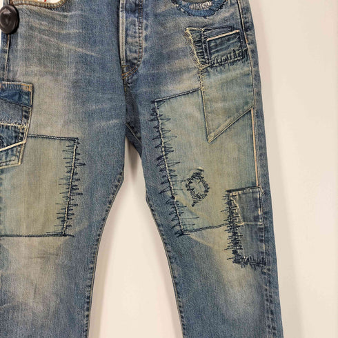 ヒステリック HYSTERIC 440 HYS 90-00S 初期 OLD 再構築 タタキ パッチワーク ダメージ デニム パンツ Y2K メンズ 32
