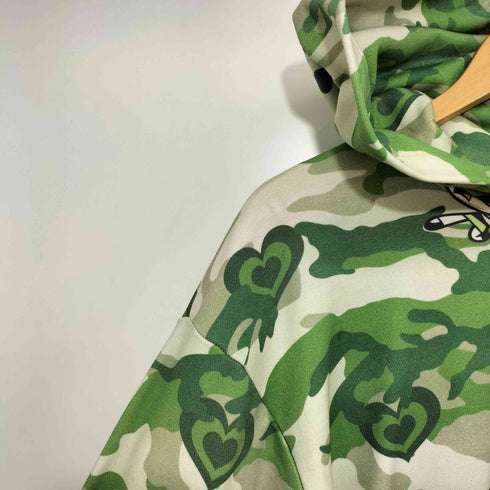 アトモスピンク ATMOS PINK × The Powerpuff Girls Camouflage Zip-up Hoodie GREEN レディース FREE