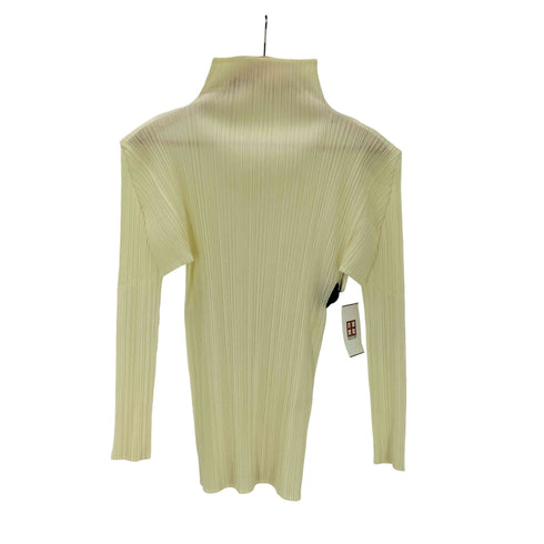 プリーツプリーズイッセイミヤケ PLEATS PLEASE ISSEY MIYAKE 00S 00AW プリーツ ロング スリーブ ハイネック カットソー レディース JPN:3