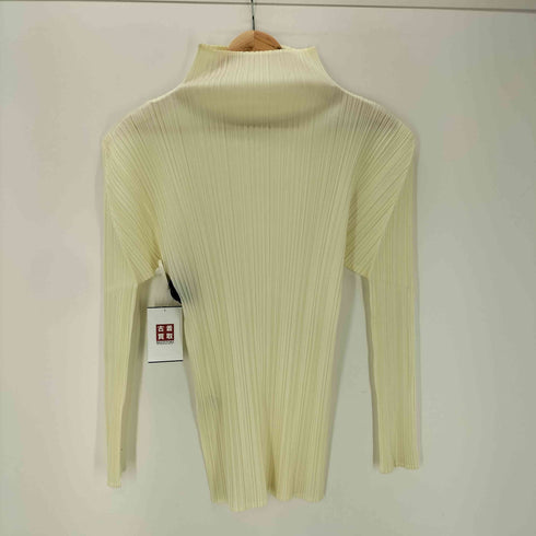 プリーツプリーズイッセイミヤケ PLEATS PLEASE ISSEY MIYAKE 00S 00AW プリーツ ロング スリーブ ハイネック カットソー レディース JPN:3