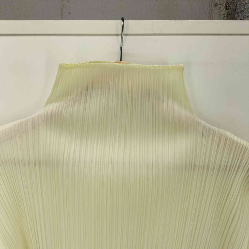 プリーツプリーズイッセイミヤケ PLEATS PLEASE ISSEY MIYAKE 00S 00AW プリーツ ロング スリーブ ハイネック カットソー レディース JPN:3