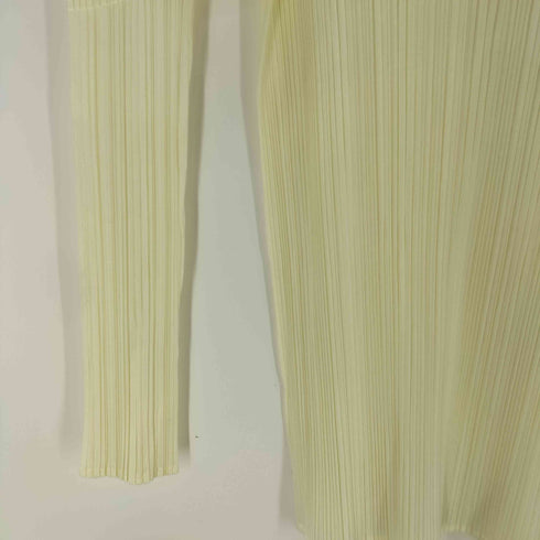 プリーツプリーズイッセイミヤケ PLEATS PLEASE ISSEY MIYAKE 00S 00AW プリーツ ロング スリーブ ハイネック カットソー レディース JPN:3