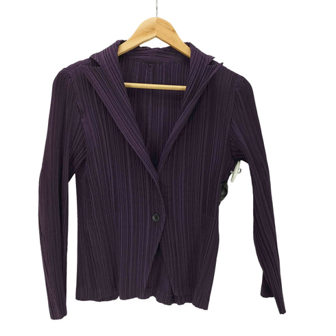 イッセイミヤケ ISSEY MIYAKE 00S 09AW 銀タグ プリーツ テーラード ジャケット レディース JPN:2