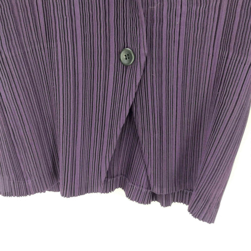 イッセイミヤケ ISSEY MIYAKE 00S 09AW 銀タグ プリーツ テーラード ジャケット レディース JPN:2