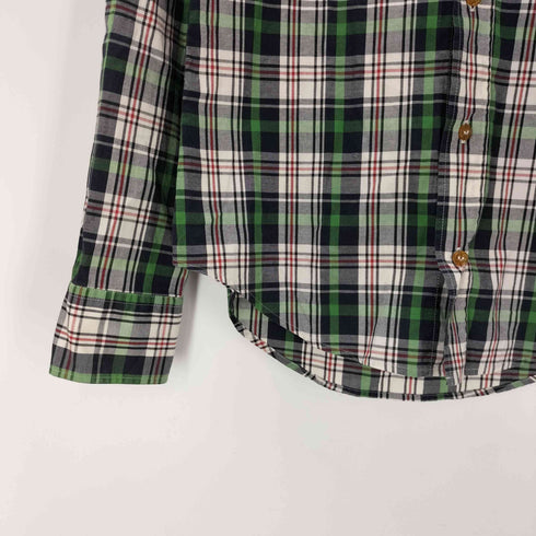 ヴィヴィアンウエストウッドマン Vivienne Westwood MAN ギミック ボタン オーブ刺繍 L/S チェック シャツ メンズ 44