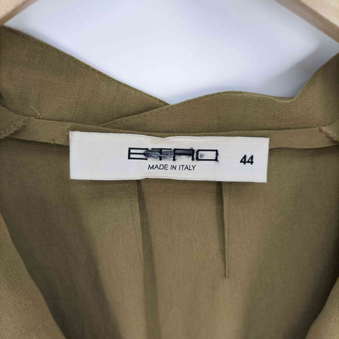 エトロ ETRO エステル ギャザー L/S シャツ ワンピース レディース 44