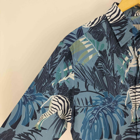 エトロ ETRO イタリア製 コットン シマウマ アニマル 総柄 プリント L/S シャツ メンズ 41