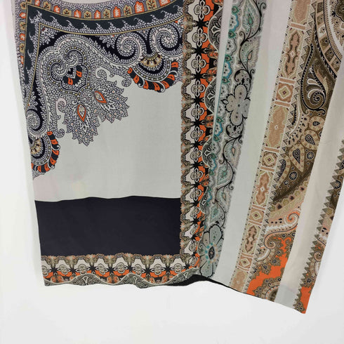 エトロ ETRO イタリア製 シルク100 総柄 L/S ワンピース レディース 40