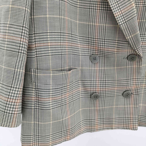 バーバリーズ BURBERRYS 80-90S 白金タグ 裏地 背抜き 千鳥格子 テーラード ジャケット レディース