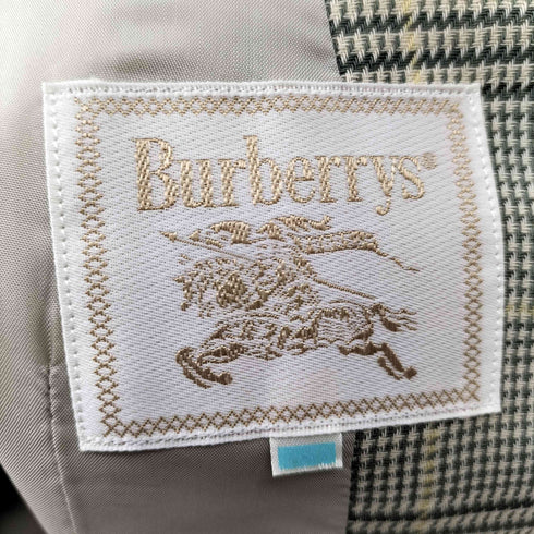 バーバリーズ BURBERRYS 80-90S 白金タグ 裏地 背抜き 千鳥格子 テーラード ジャケット レディース