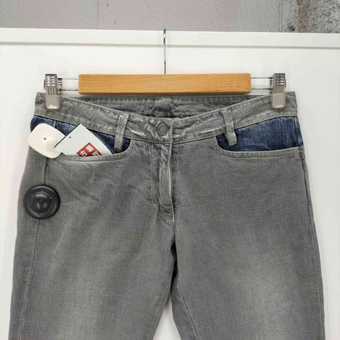 エムエムシックスメゾンマルジェラ MM6 Maison Margiela ここのえ期 ローライズ サイドスリット スキニー デニム パンツ レディース 40