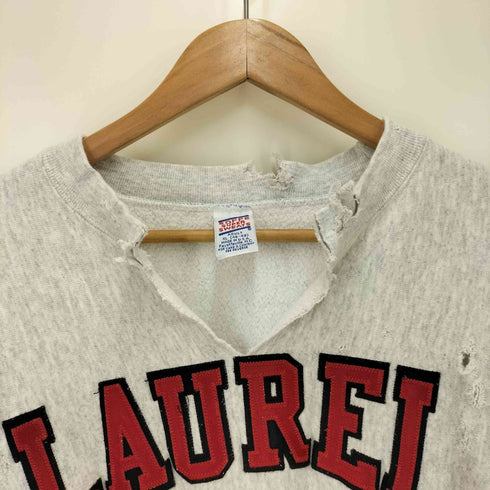 ソフィー SOFFE 90S USA製 LAUREL ワッペン 刺繍 クルーネック スウェット 襤褸 メンズ import:XL