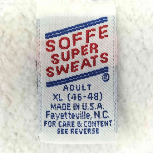 ソフィー SOFFE 90S USA製 LAUREL ワッペン 刺繍 クルーネック スウェット 襤褸 メンズ import:XL