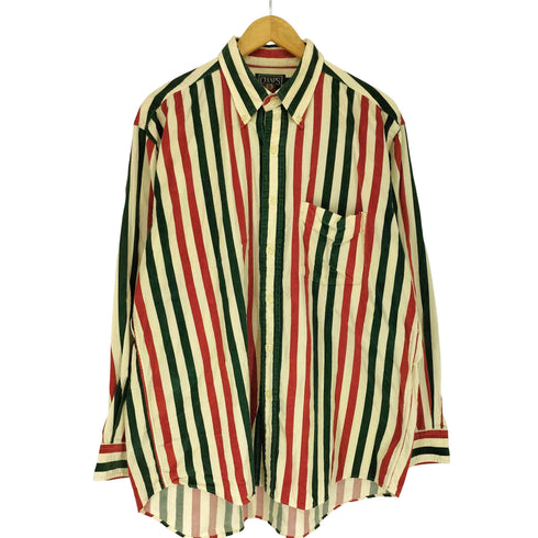 チャップスラルフローレン CHAPS RALPH LAUREN ストライプ コーデュロイBDシャツ メンズ L
