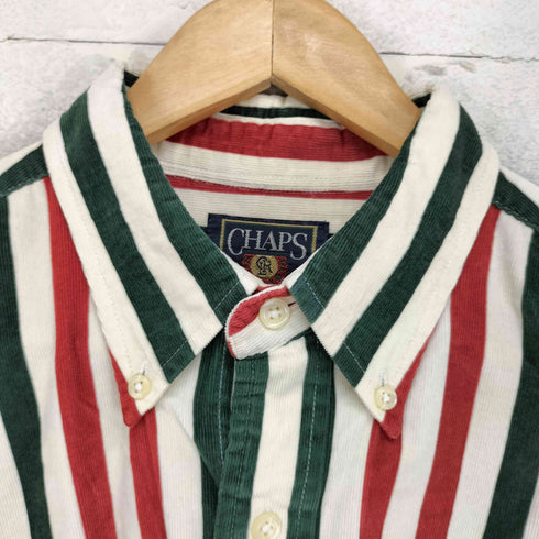 チャップスラルフローレン CHAPS RALPH LAUREN ストライプ コーデュロイBDシャツ メンズ L