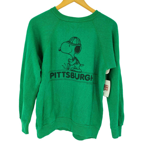 ギャップ Gap 70-80s USA製 小文字タグ PITTSBURGH キャラクタープリント ラグラン スウェット 裏起毛 メンズ import:M