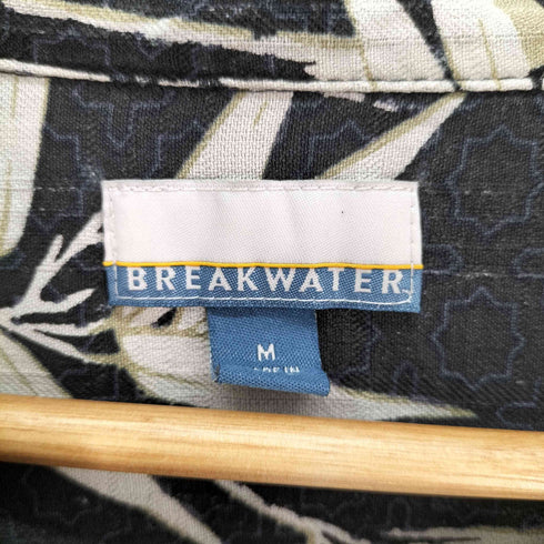 BREAKWATER シルク混 開襟 アロハシャツ メンズ import:M