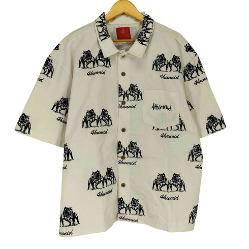 4HUNNID ドッグプリントシャツ street メンズ 3XL