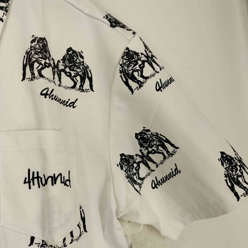 4HUNNID ドッグプリントシャツ street メンズ 3XL