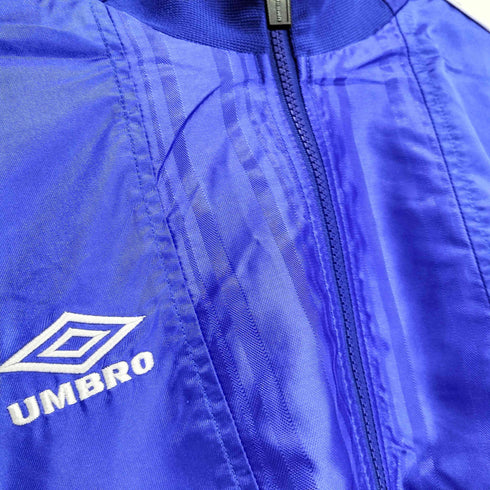 アンブロ UMBRO 90s- 青タグ ラインテープ ナイロントラックジャケット メンズ L