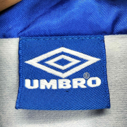 アンブロ UMBRO 90s- 青タグ ラインテープ ナイロントラックジャケット メンズ L