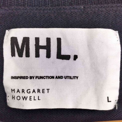 エムエイチエル MHL. コットンリネン ボートネック ボーダーニット メンズ import:L