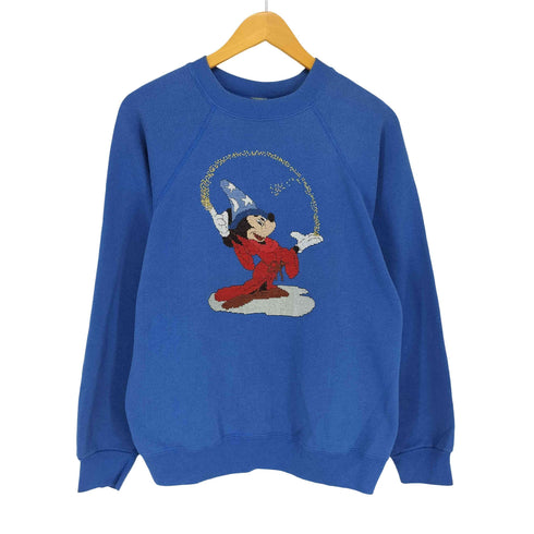 タルテックス TULTEX SWEATS APPEAL 80-90s USA製 キャラクター刺繍ラグランスウェット メンズ L
