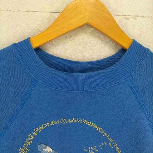 タルテックス TULTEX SWEATS APPEAL 80-90s USA製 キャラクター刺繍ラグランスウェット メンズ L
