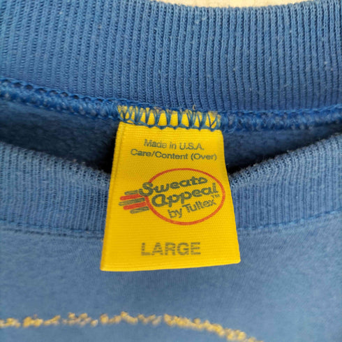 タルテックス TULTEX SWEATS APPEAL 80-90s USA製 キャラクター刺繍ラグランスウェット メンズ L