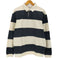 ザラ ZARA CONTRAST COLLAR POLO SWEATSHIRT ボーダー スウェットシャツ メンズ import:L