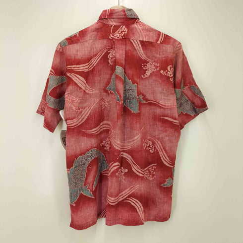 SURFLINE HAWAII 80S 錦鯉 リバースプリント S/S プルオーバー アロハ シャツ メンズ import:M
