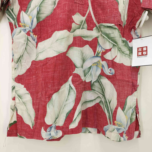 KOLEKOLE 80S ハワイ製 フローラル リバースプリント S/S プルオーバー アロハ シャツ メンズ