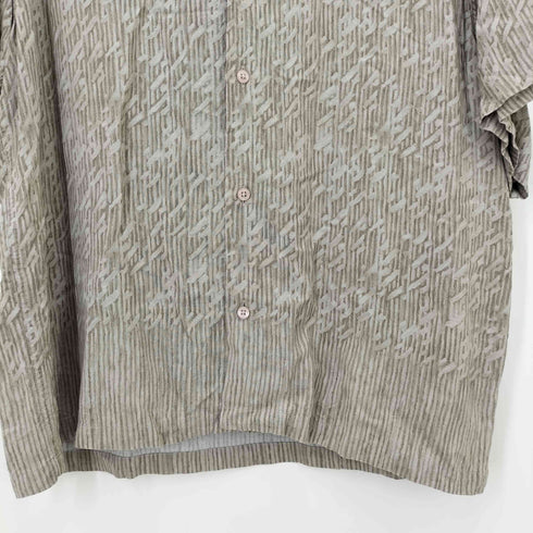 クレイボーン Claiborne 00S レーヨン 総柄 S/S オープンカラー シャツ メンズ import:XL