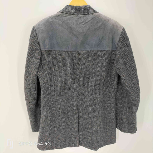 ペンドルトン PENDLETON 80s スエード切替 ヘリンボーン ツイード ネップ クルミボタン テーラード ジャケット メンズ US:40