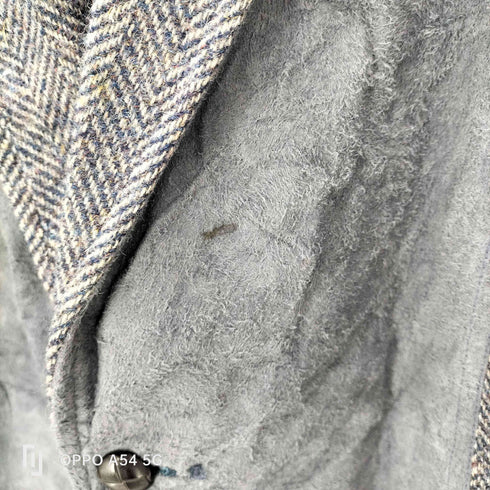 ペンドルトン PENDLETON 80s スエード切替 ヘリンボーン ツイード ネップ クルミボタン テーラード ジャケット メンズ US:40