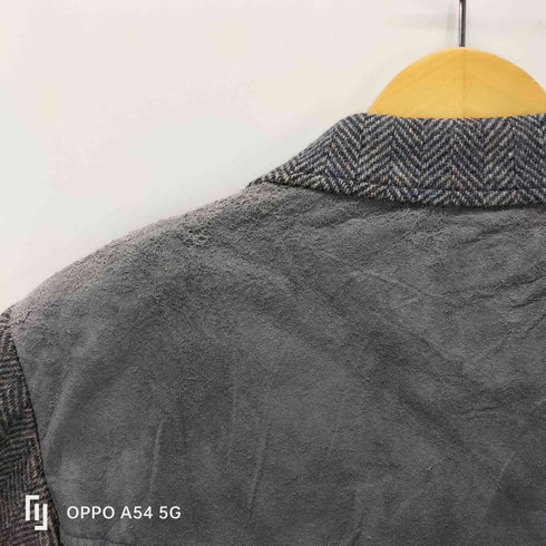 ペンドルトン PENDLETON 80s スエード切替 ヘリンボーン ツイード ネップ クルミボタン テーラード ジャケット メンズ US:40