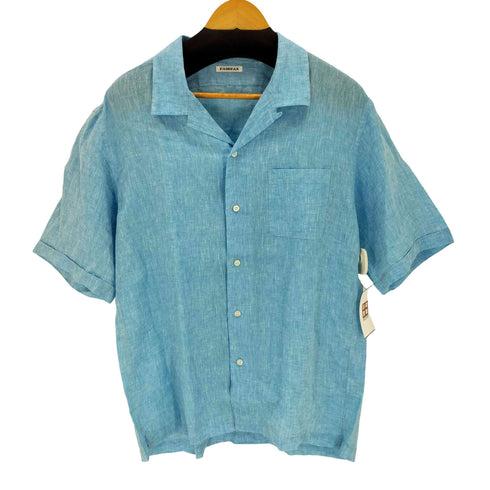 フェアファクス FAIRFAX リネン100% S/S 開襟シャツ メンズ メンズ LL