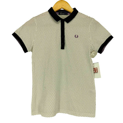 フレッドペリー FRED PERRY 月桂樹刺繍ドット柄ポロシャツ レディース S