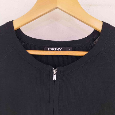 ダナキャランニューヨーク DKNY ノーカラー ジップアップ カーディガン レディース P