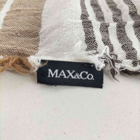 マックスアンドコー MAX&CO. ボーダー フリンジ ストール レディース