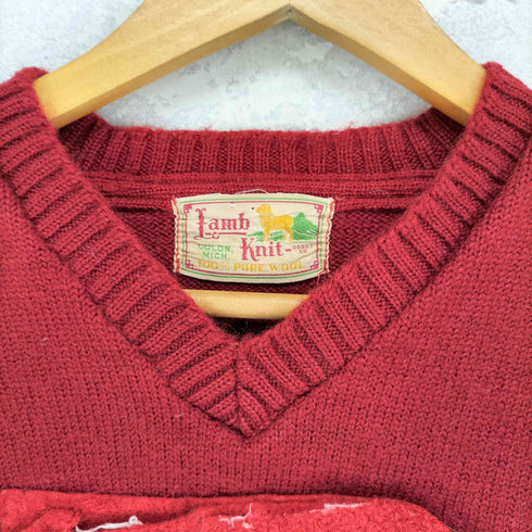 lamb knit goods co 50s- フロントデザインニット メンズ